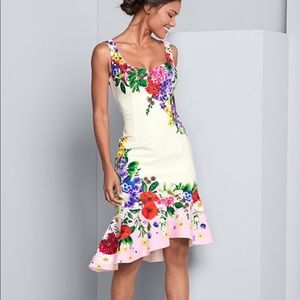 Venus White Floral Asymmetric Dress